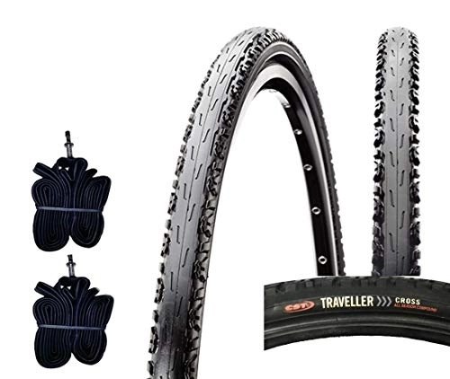 Mountain Bike Tyres : 2 x CST C-1096-P (44-559) 26 x 1.60 + CROSS ALL SEASON COMPOUND DEMISLICK TYRE FOR MOUNTAIN BIKE OR ROAD BIKE