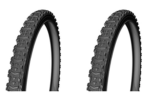 Mountain Bike Tyres : 2 x Tyres for City, Mountain and Hybrid Bikes – 26 x 1.75 Inches – 3281_2