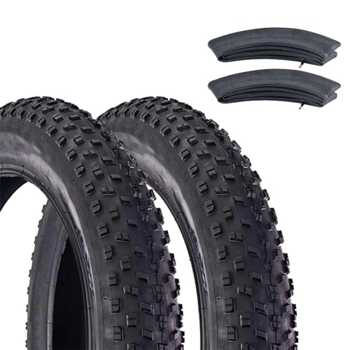 Mountain Bike Tyres : 20" E-Bike Fat Tire Replacement Set: Include 2 pack 20x4.0-inch Folding Bicycle Tires with Tire Levers, for Electric Urban Mountain or Three-Wheeled Bicycle, 20psi (140kpa)