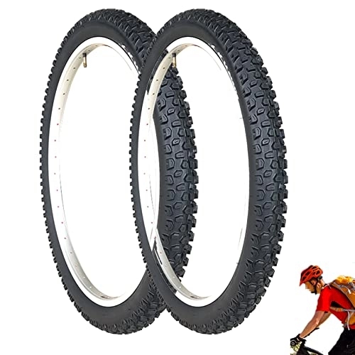 Mountain Bike Tyres : 26 Inch Mountain Bike Tires 26x2.4 / 27.5x2.25 Tire 40-65psi for Mountain Bike out Tyre, pack of 2 (Size : 26 * 2.4)