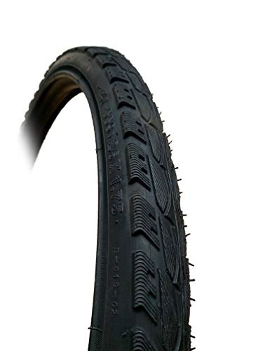 Mountain Bike Tyres : 26 x 1.75 Semi-Slick Mountain Bike Tyre - Smooth Fast Rolling centre with raised edges (47-559)