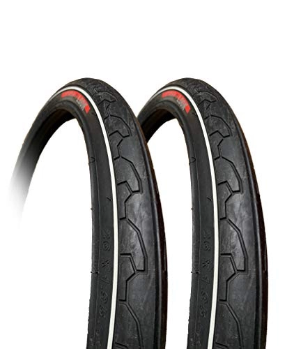 Mountain Bike Tyres : 2pk - 26 x 1.95 SMOOTH TREAD Bike Tyres, Mountain Bike / Hybrid Bike (50-559)