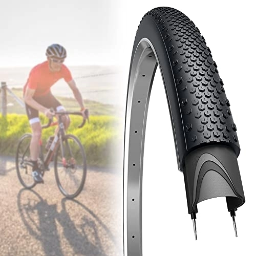Mountain Bike Tyres : 700 x 38c 40-622 Gravel Tyre with 3mm Antipuncture Protection for Electric Road MTB Mountain Hybrid Bike Bicycle