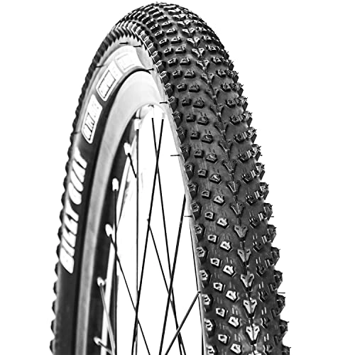 Mountain Bike Tyres : AVASTA 26 x 2.10 Foldable 60 TPI MTB Mountain Bike Tires for 26 inch Cycle Road Hybrid Touring Electric Bicycle, Replacement Tire, Black
