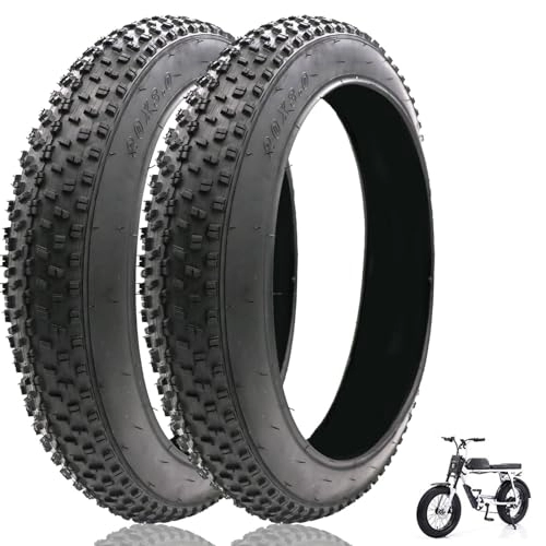 Mountain Bike Tyres : BaiWon 2 Pack 76-406 / 20x3.0 E-Bike Fat Bike Tires, 20" Electric Tricycle Tyres Foldable Replacement Tire for City Commuter Ebike Street Road Pavement Urban Mountain Bicycle