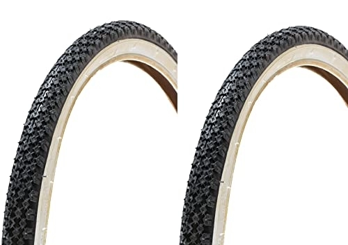 Mountain Bike Tyres : Bike Tyres 26" x 2.125" Mountain Bike Cruiser Bike Whitewall Classic - PAIR