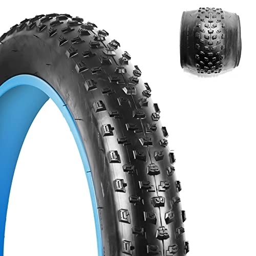 Mountain Bike Tyres : BWSHLF Bike Tire 26 x 4.0 Fat Bike Folding Tire, Replacement for Electric Bike Tire, Compatible Wide Mountain Snow Bike Tire, 60 TPI