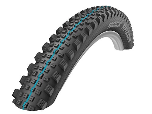 Mountain Bike Tyres : Cicli Bonin Unisex's Schwalbe Rock Razor Addix Spgrip Tl Easy Snakeskin Tyres, Black, One Size