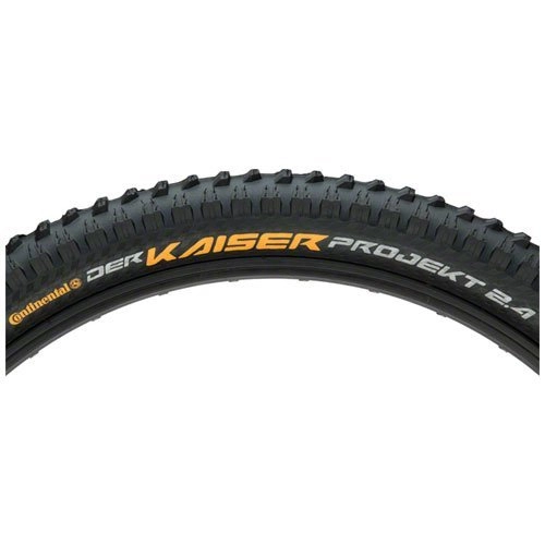 Mountain Bike Tyres : Continental Der Kaiser Projekt 2.4 Mountain Bicycle Tire (Black w / Black Chili - 27.5 x 2.4) by Continental