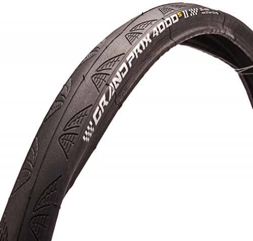 Mountain Bike Tyres : Continental Grand Prix 4000 S II Tire - Clincher Black Chili: Vectan Breaker, 700c x 25mm
