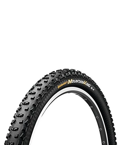 Mountain Bike Tyres : Continental Mountain King II Mountain Bike Foldable Tyre 26 Inch 2.4 Protection black-black foldable Size:26 x 2.4