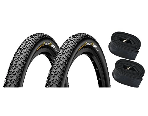 Mountain Bike Tyres : Continental Race King 2.25x RS + 2x MTB 27, Special Package 5 / S42Unisex Adult Mountain Bike Tyre + Tube, Black
