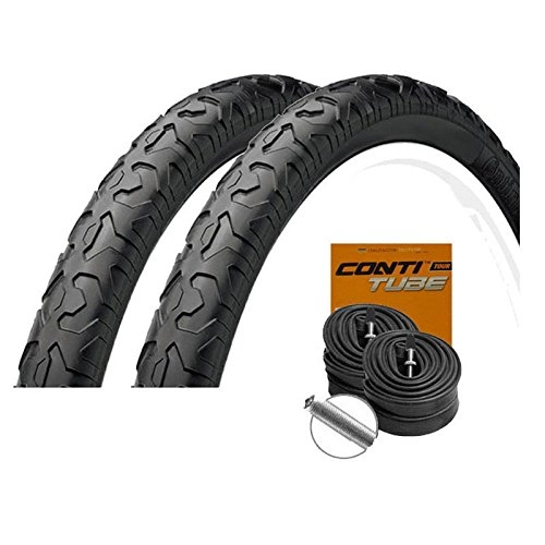 Mountain Bike Tyres : Continental Set: 2 x Town & Country 26 inch x 1.90 inch / 47-559 and Conti Schrader valve tubes