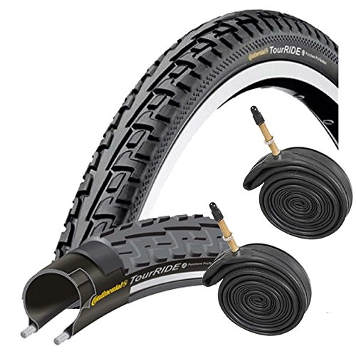 Mountain Bike Tyres : Continental Tour Ride 700 x 32c Bike Tyres with Presta Tubes (Pair)