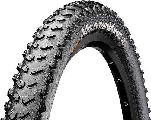Mountain Bike Tyres : Continental Unisex – Adult's Mountain King Wire Bicycle Tyres, Black, 58-584