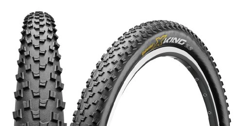 Mountain Bike Tyres : Continental X-King Folding Mountain Bike Tyre 29 x 2.4 black Size:29 x 2.40 (60-622)