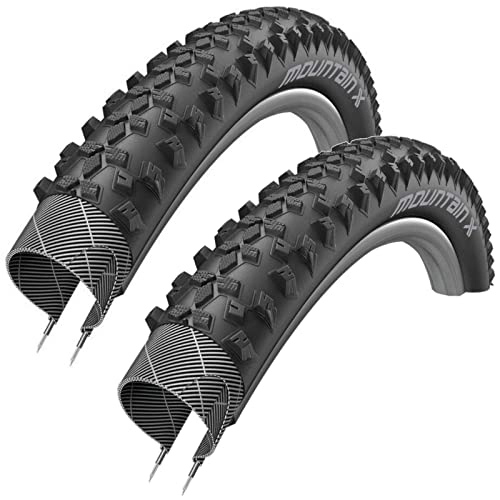Mountain Bike Tyres : Contrast XLC Mountain X 28" x 1.75 Bike Tyres (Pair)