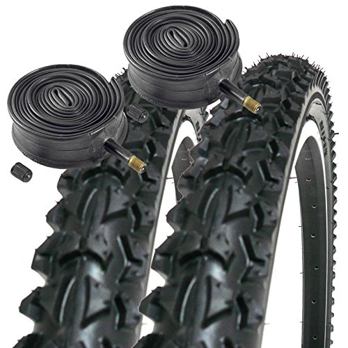 Mountain Bike Tyres : Coyote Pro TY2604 26" x 1.95 Mountain Bike Tyres (PAIR) & 2x Schrader Inner Tubes