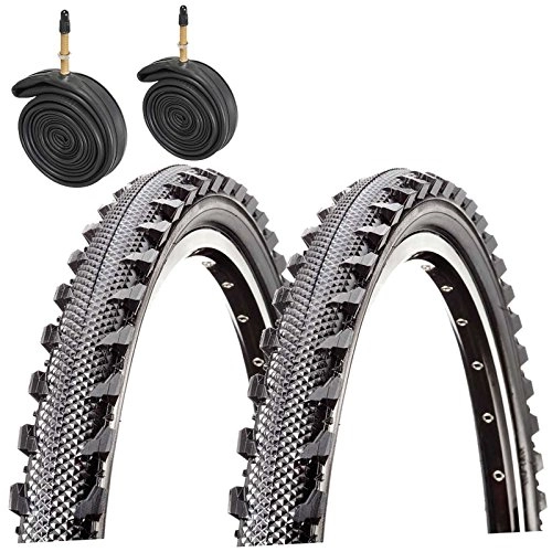 Mountain Bike Tyres : CST Raleigh T1303 Offroad 26" x 1.95 Mountain Bike Tyres with Presta Tubes (Pair)
