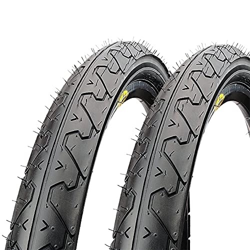 Mountain Bike Tyres : CyclingDeal - 26" x 1.95" Mountain Bike Bicycle Slick Wire Bead Tires for MTB Hybrid Bike Blackwall - Pack of 2