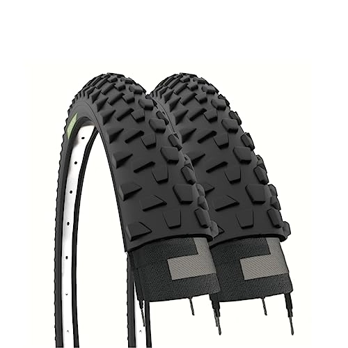 Mountain Bike Tyres : Ecovelò Unisex_Adult 2 Copertoni 2 MTB Covers 26 x 2.10 (54-559), Black, One Size