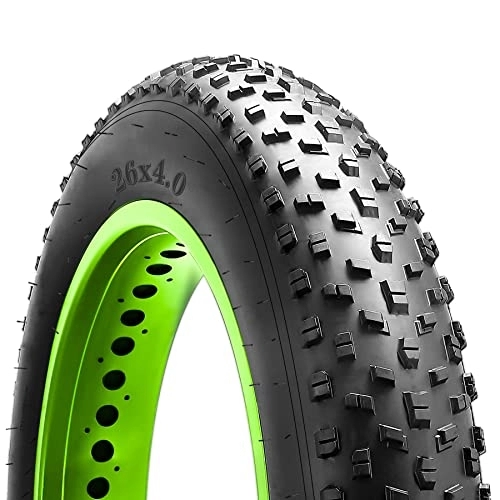 Mountain Bike Tyres : Fat Tires 20 / 26x4.0 Bike Tire, Electric Bicycle Mountain Bike Wire Tires Folding Dual Wide Mountain Snow Bike Accessory Inflate Max 45 PSI