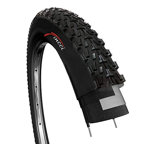 Mountain Bike Tyres : Fincci 26 x 2.35 Inch 57-559 Tyre for Road Mountain MTB Mud Dirt Offroad Bike Bicycle