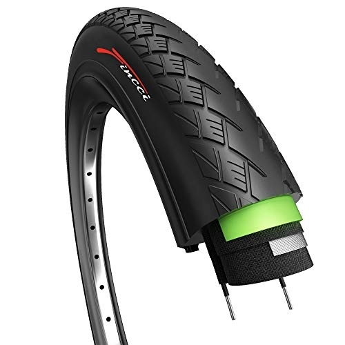 Mountain Bike Tyres : Fincci 700 x 32c 32-622 Tyre with 3mm Antipuncture Protection for Electric Road Mountain MTB Hybrid Bike Bicycle