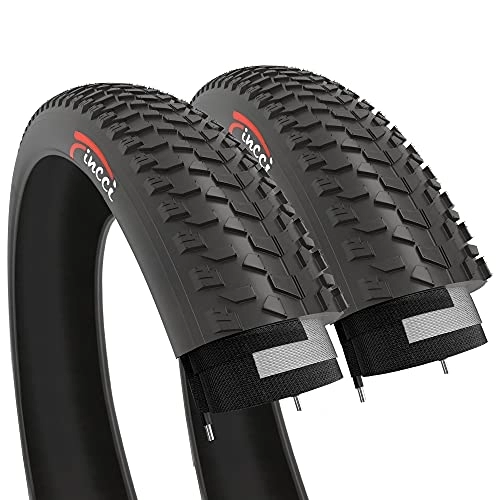 Mountain Bike Tyres : Fincci Pair 26 x 4.0 Inch 100-559 Fat Tyres for Road Mountain MTB Mud Dirt Offroad Bike Bicycle (Pack of 2)
