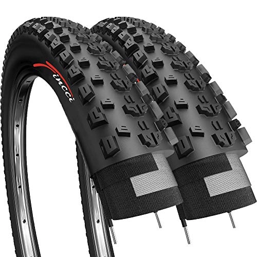 Mountain Bike Tyres : Fincci Pair 27.5 x 2.10 Inch 54-584 Tyres for Road Mountain MTB Mud Dirt Offroad Bike Bicycle (Pack of 2)