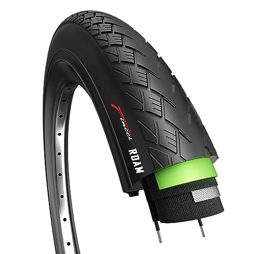 Mountain Bike Tyres : Fincci Roam 700 x 32c 32-622 Tyre with 3mm Antipuncture Protection for Electric Road Mountain MTB Hybrid Bike Bicycle