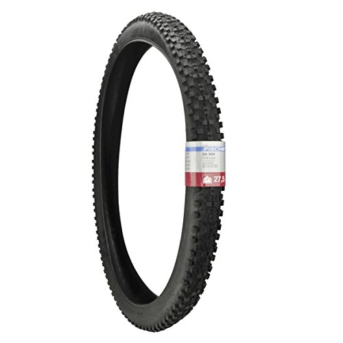 Mountain Bike Tyres : Fischer unisex_adult MTB Bicycle tyres, black, 27, 5 Zoll ETRTO: 78-584