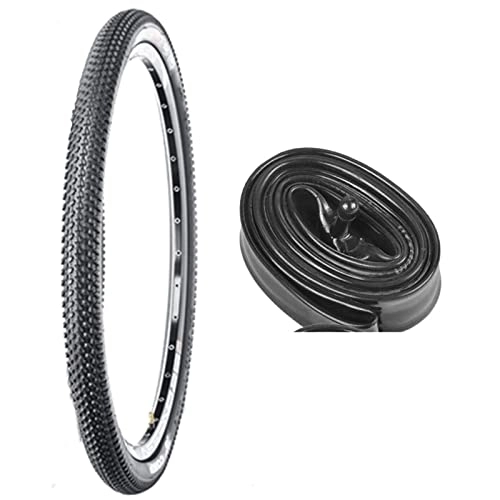Mountain Bike Tyres : HMTE 1-pack Bike Tire and Tubes Set 24 / 26 / 27.5 X 1.95, 27.52 / 29 X 2.1bicycle Tyre with Tubes (black) Mountain Cycle Tires (24 * 1.95)