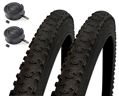 Mountain Bike Tyres : Impac Ridgepac 26 x 2.10 Mountain Bike Tyres with Schrader Inner Tubes - Pair