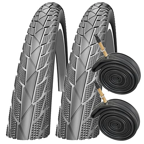 Mountain Bike Tyres : Impac Streetpac 26" x 1.75 Mountain Bike Tyres with Presta Tubes (Pair)