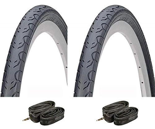 Mountain Bike Tyres : KENDA 2 x 26 x 1.50 Slick Mountain Bike Tyres + 2 x Free Inner Tube