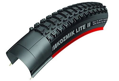 Mountain Bike Tyres : Kenda Kozmik Lite II Mountain Bike Tire (L3R Pro, Folding, 26x2.0)