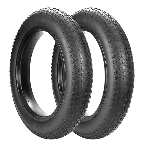 Mountain Bike Tyres : MAKELEN 2 Pack 20"x4" Fat Bike Tire Compatible Replacement Bicycle Tire for Mountain Snow and Beach Bike