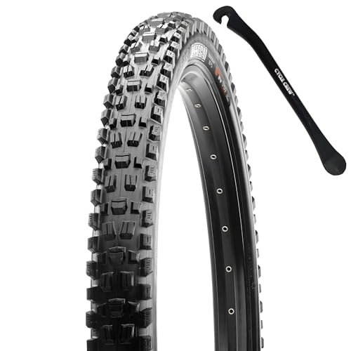Mountain Bike Tyres : Maxxis Assegai 29x2.50WT Mountain Bike Tire with Downhill Puncture Protection Bundle with Cycle Crew Tire Lever