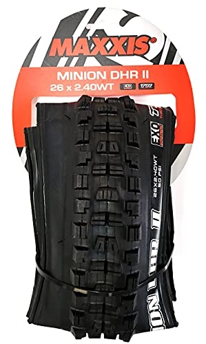 Mountain Bike Tyres : Maxxis Minion DHR2 Folding Dual Compound Exo / tr Tyre - Black, 26 x 2.40-Inch