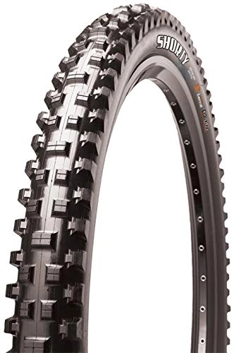 Mountain Bike Tyres : Maxxis Shorty DH Wire Super Tacky Tyre - Black, 26 x 2.40-Inch