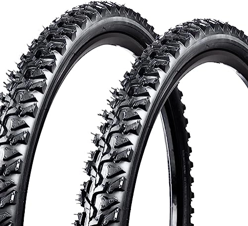 Mountain Bike Tyres : MELBIZ mountain bike tire 24 / 26 * 1.95 bicycle tire 26 * 2.1 black thickened tire mountain bike accessories (Size : 26 * 2.1)