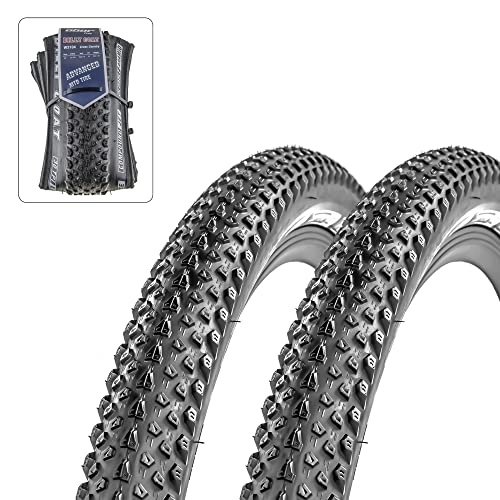 Mountain Bike Tyres : Obor 2 x Bicycle Tyres 26 x 2.10 30TPI Foldable Mountain Bike Tyres Black