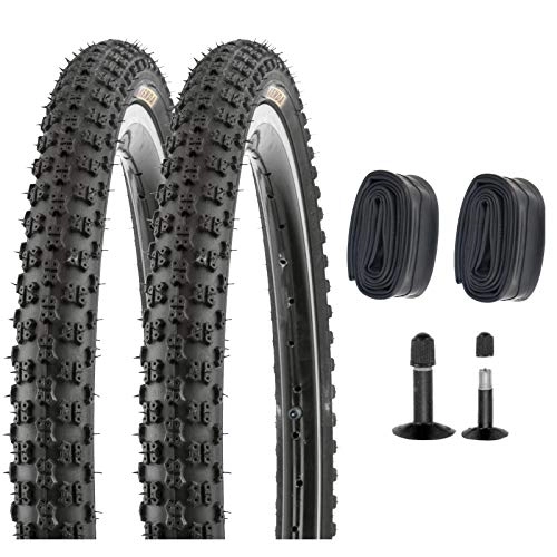 Mountain Bike Tyres : P4B | 2 x 20 inch bicycle tyres 57-406 (20 x 2.125) with AV tubes - for mountain bike and BMX
