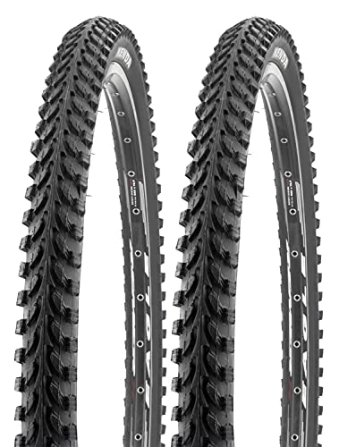 Mountain Bike Tyres : P4B 2 x 26 inch bicycle tyres (50-559) 26 x 1.95 | ATB, MTB and Cross Country tyres with studs for proper grip in curves | 26 inch mountain bike tyres