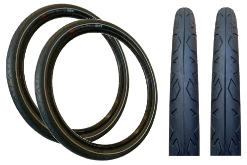 Mountain Bike Tyres : PAIR Baldy's 27.5 x 2.0 DSI Mountain Bike Slick Tread PUNCTURE PROTECTED Tyres