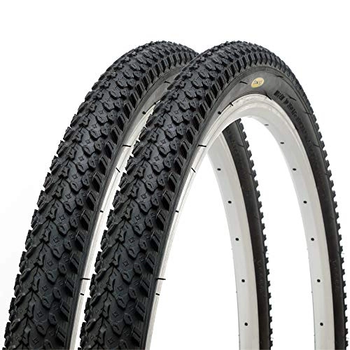 Mountain Bike Tyres : Pair of Fincci MTB Mountain Hybrid Bike Bicycle Tyres 26 x 2.125 57-559