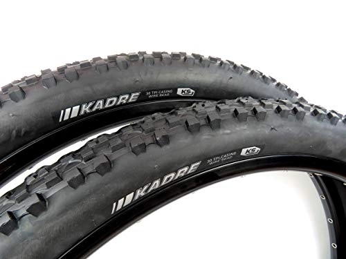 Mountain Bike Tyres : Pair of KENDA K1027 KADRE Bike Tyres, 27.5 x 2.10, Cross-Country MTB, Puncture Resistant, ETRTO 52-584