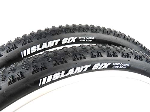 Mountain Bike Tyres : Pair of KENDA K1080 Slant Six Cross-Country MTB Bike Tyres, 29 x 2.20, 700 x 55C, ETRTO: 55-622
