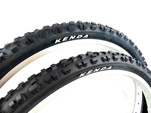 Mountain Bike Tyres : Pair of KENDA KINETICS K877 Front & K887 Rear MTB bike tyres, size 26 x 2.10, ETRTO 54-559